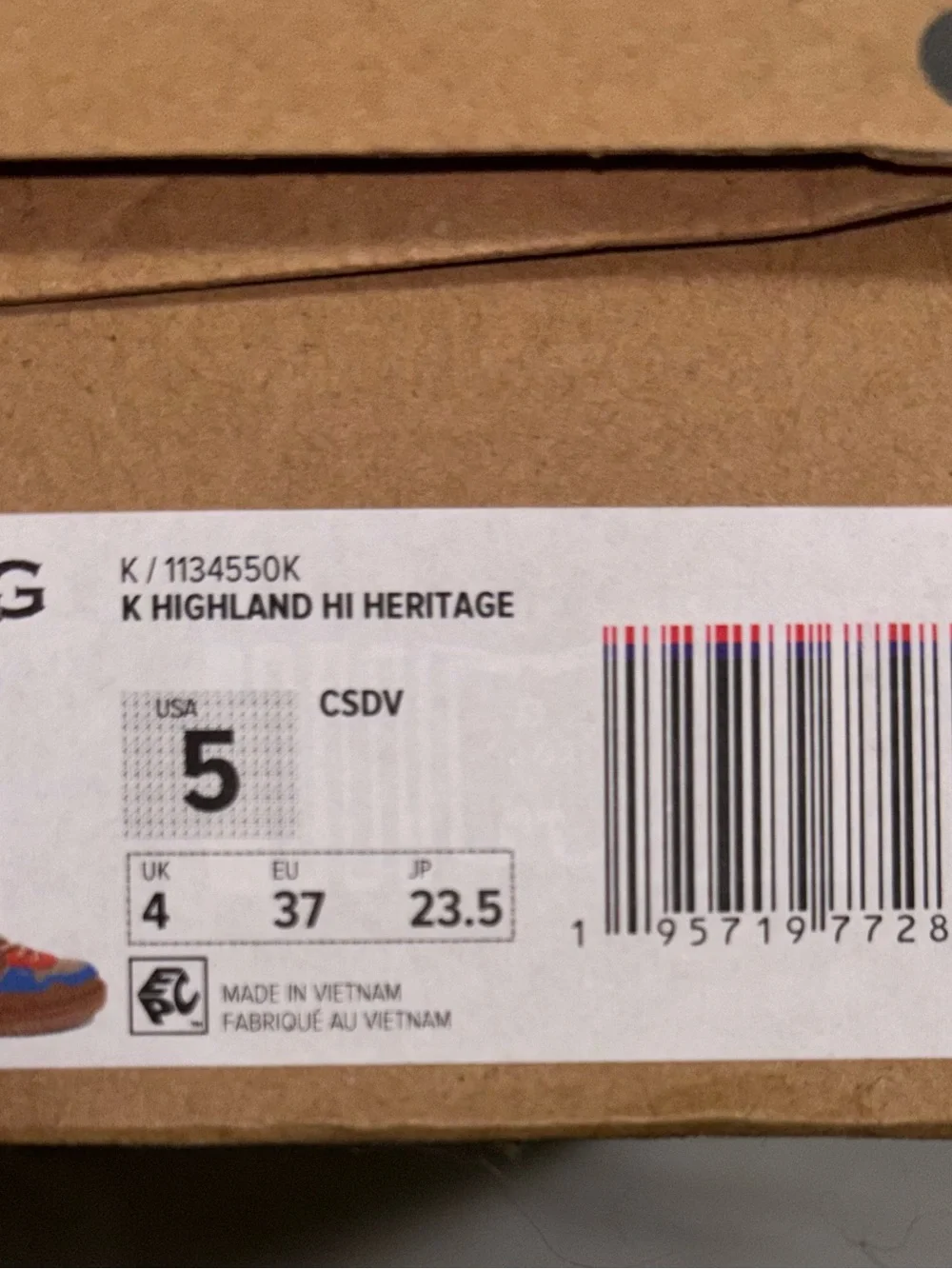 UGG Kids Brown Suede Boots with Blue & Orange Accents
